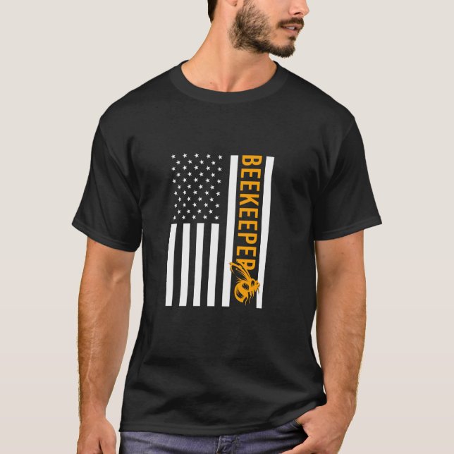 Usa Flag Beekeeper T-Shirt (Front)