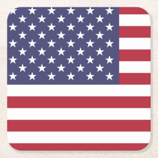 USA FLAG Beer mat,  Square Paper Coaster