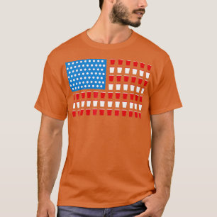 USA Flag Beer Pong Funny 4th Of July Day Gift T-Shirt