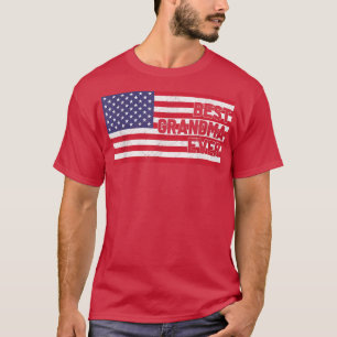 USA Flag Best Grandma Ever Patriotic Grandma Fourt T-Shirt