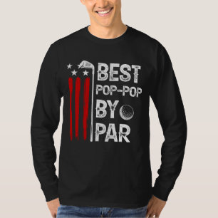 USA Flag Best Pop Pop By Par Golfer Fathers Day 4t T-Shirt