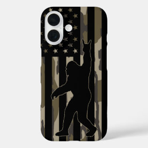 USA Flag Bigfoot Bottomland Camo iPhone 16 Case