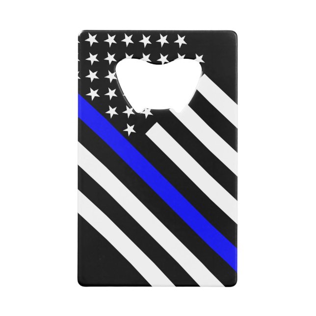 USA Flag Black and White Thin Blue Line (Front)