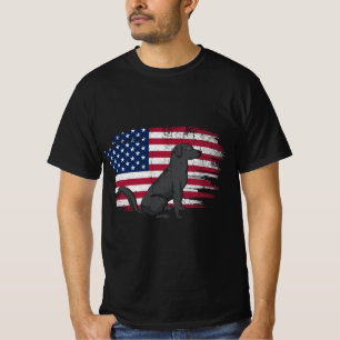 USA Flag Black Labrador Dog Lover 4th Of July Blac T-Shirt