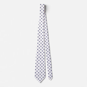 USA Flag Blue Stars on White Tie