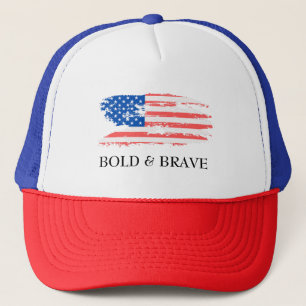 USA FLAG BOLD & BRAVE HAT