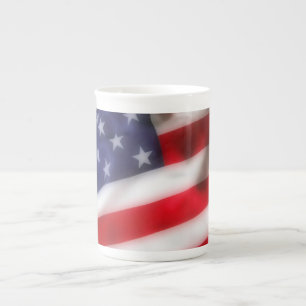 USA Flag Bone China Mug