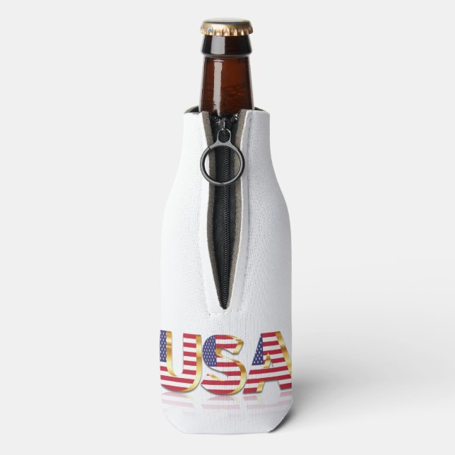 USA Flag Bottle Cooler United States of America (Bottle Back)