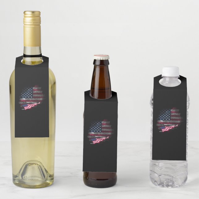 USA flag Bottle Tag (In Situ)
