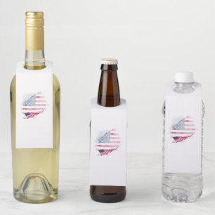 USA flag Bottle Tag