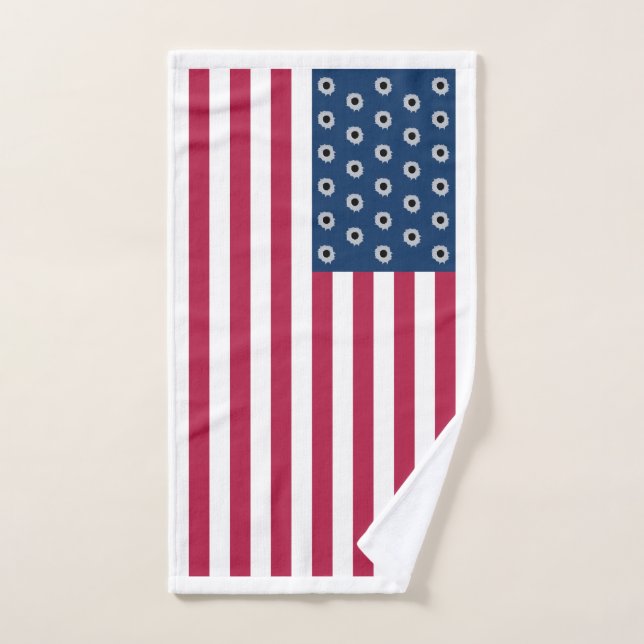 USA Flag Bullets Hand Towel (Hand Towel)