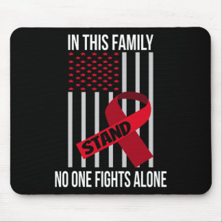 USA Flag Burgundy Ribbon Products Brain Aneurysm A Mouse Mat