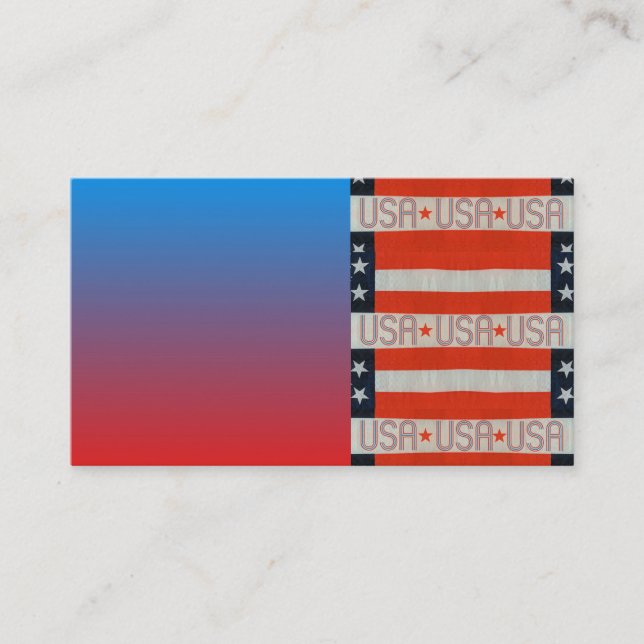 USA Flag Business Card (Front)
