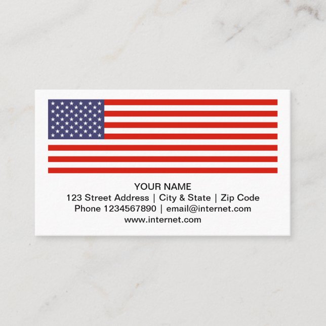 USA flag business cards company template (Front)