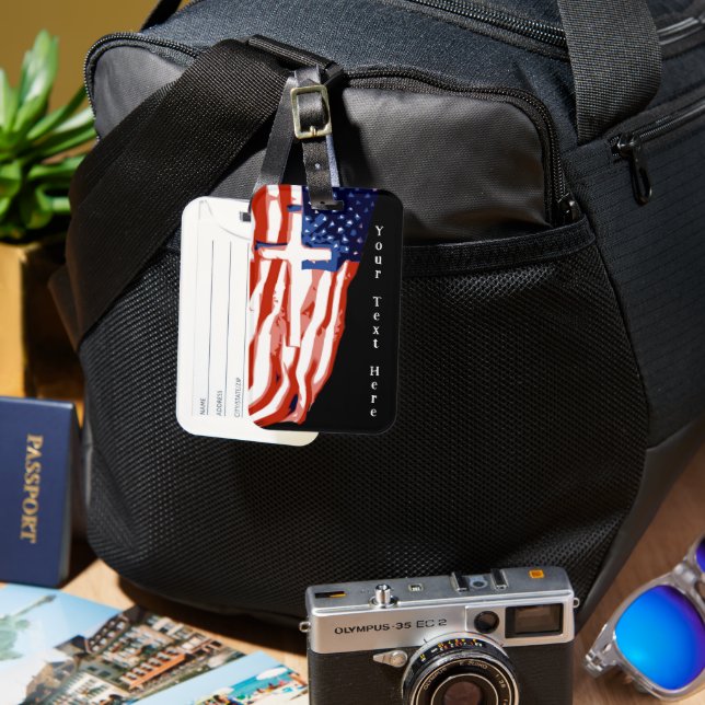 USA Flag (C)  Luggage Tag (Front & Back)