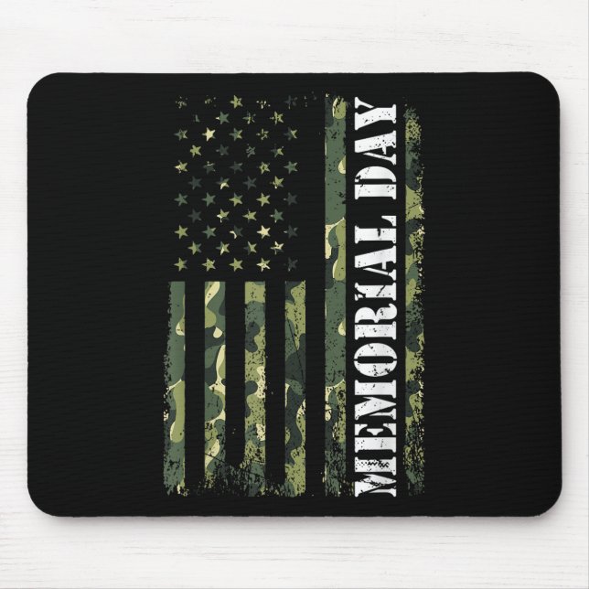 Usa Flag Camouflage Memorial Day  Mouse Mat (Front)