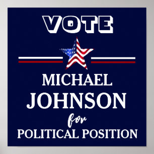 USA Flag Campaign Political Poster