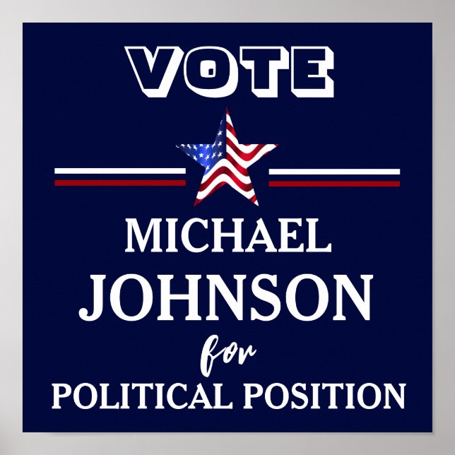 USA Flag Campaign Political  Poster (Front)