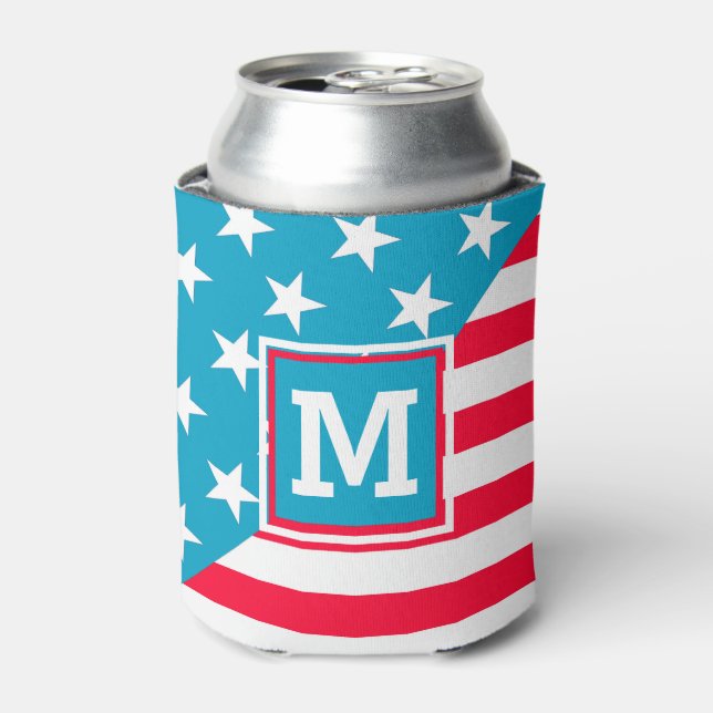 USA Flag Can Cooler (Can Front)