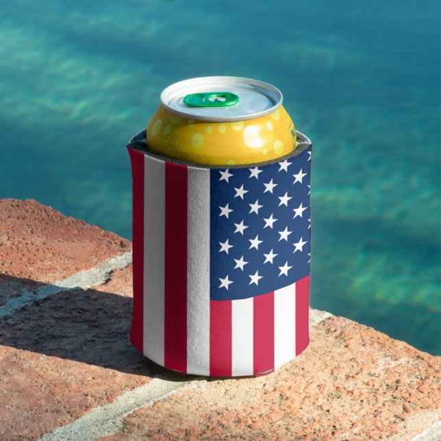 USA Flag Can Cooler American Patriotic (In Situ Pool)