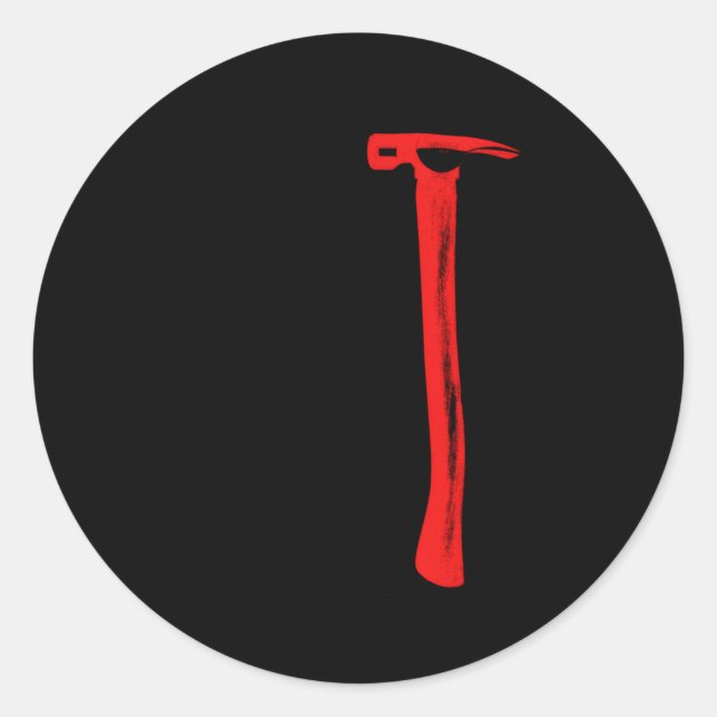 Usa Flag Carpenter Hammer Framing Construction Con Classic Round Sticker (Front)