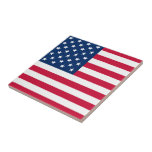 USA Flag Ceramic Tile - Patriotic<br><div class="desc">USA Flag Tiles - United States of America - American Flag - Patriotic - Independence Day - July 4th - Customisable - Choose / Add Your Unique Text / Colour / Image - Make Your Special Tile Gift - Resize and move or remove and add elements / image with Customisation...</div>
