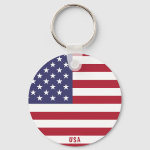 USA Flag Charming Patriotic Key Ring