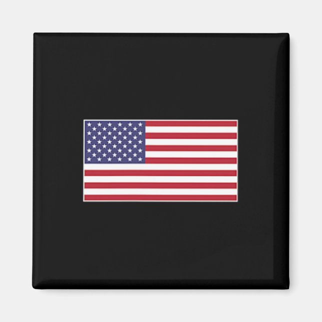 Usa Flag Chest Patch Star Spangled Banner American Magnet (Front)