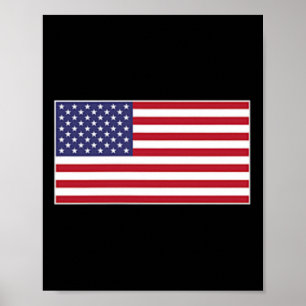 Usa Flag Chest Patch Star Spangled Banner American Poster