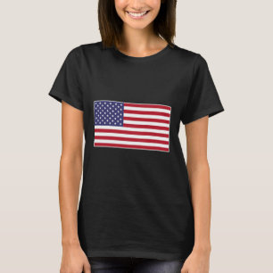 Usa Flag Chest Patch Star Spangled Banner American T-Shirt