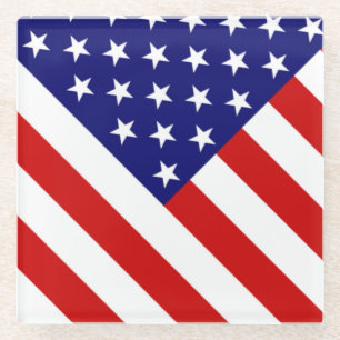 USA Flag coastercnt Glass Coaster