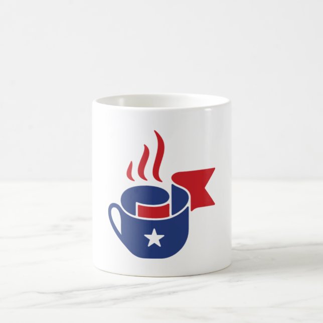 USA Flag Coffee Cup Patriotic Ceramic Mug (Center)