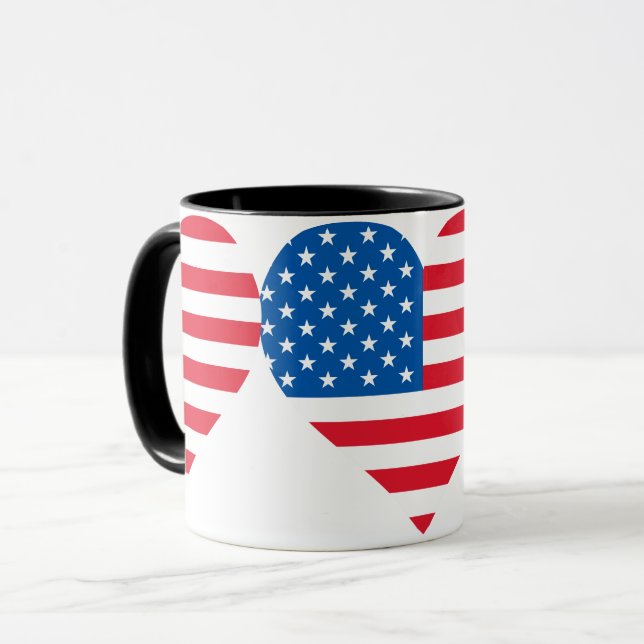 Usa Flag Combo Coffee Mug (Front Left)