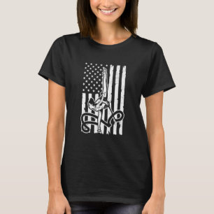 Usa Flag Cool Vintage Gymnastics Gymnast T-Shirt