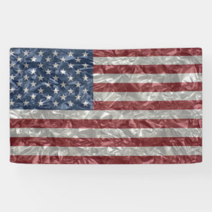 USA Flag - Crinkled Banner