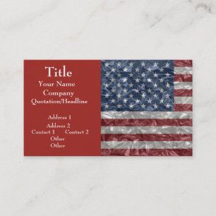 USA Flag - Crinkled Business Card