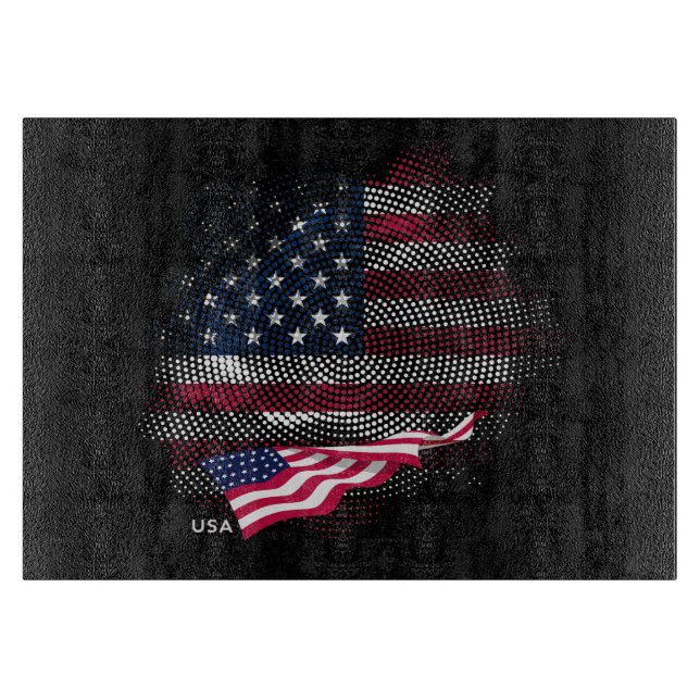USA flag Cutting Board (Front)