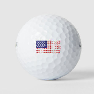 USA-Flag-Dachshund Golf Balls
