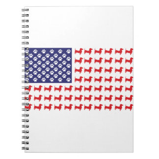 USA-Flag-Dachshund Notebook