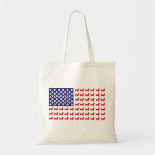 USA-Flag-Dachshund Tote Bag