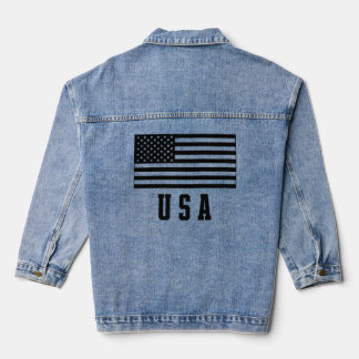 USA Flag Denim Jacket