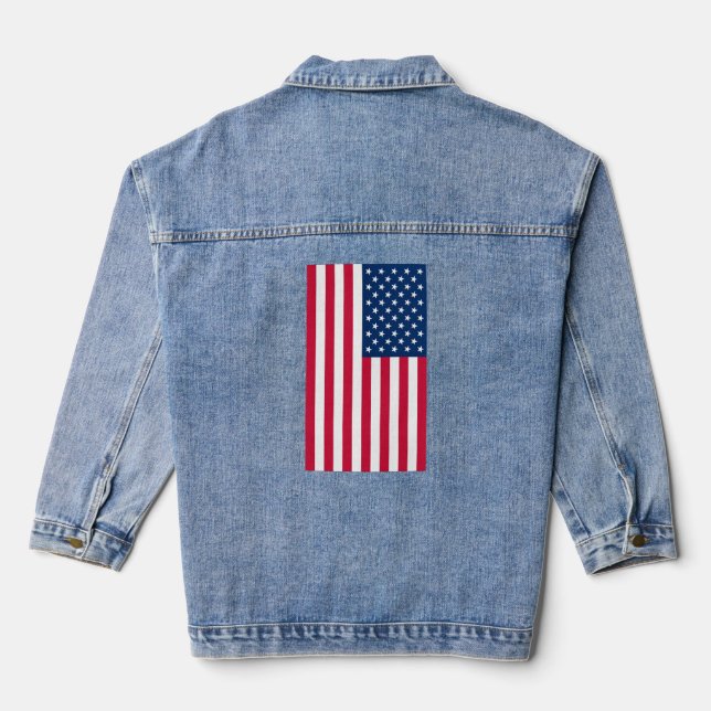 USA Flag Denim Jacket (Back)