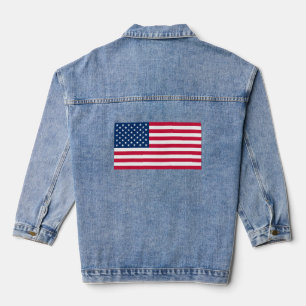 USA Flag Denim Jacket - Patriotic