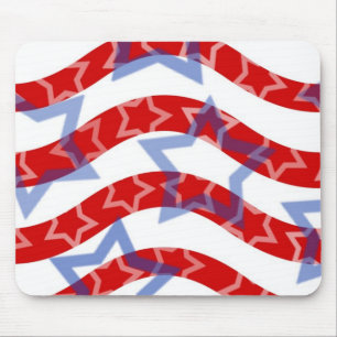 USA Flag Design American Patriotic Stars Stripes Mouse Mat