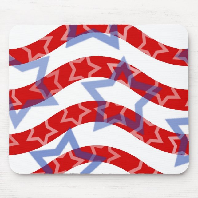 USA Flag Design American Patriotic Stars Stripes Mouse Mat (Front)