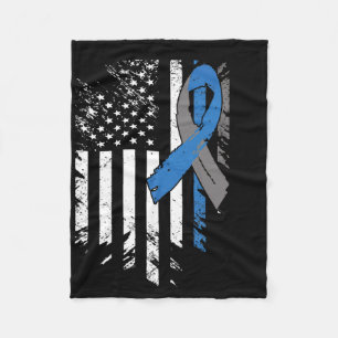 Usa Flag Diabetes Type 1 Awareness Family Support Fleece Blanket