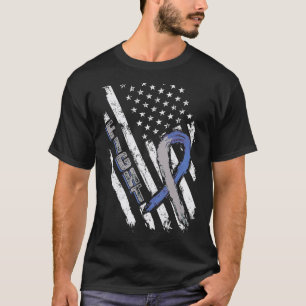 Usa Flag Diabetes Type 1 Awareness Family Support T-Shirt
