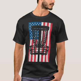 USA Flag Disc Golf  T-Shirt