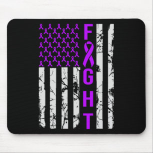 Usa Flag Distressed N Heimerheimer's Awareness Sup Mouse Mat