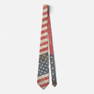 USA Flag, Distressed Tie